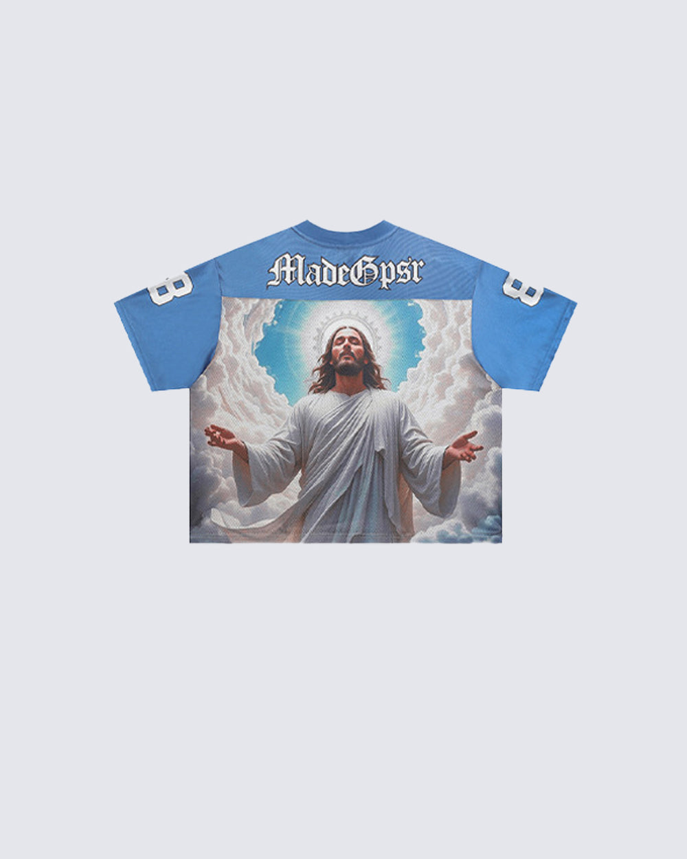 Vintage Religious Angel Graphic V-Neck Jersey Tee