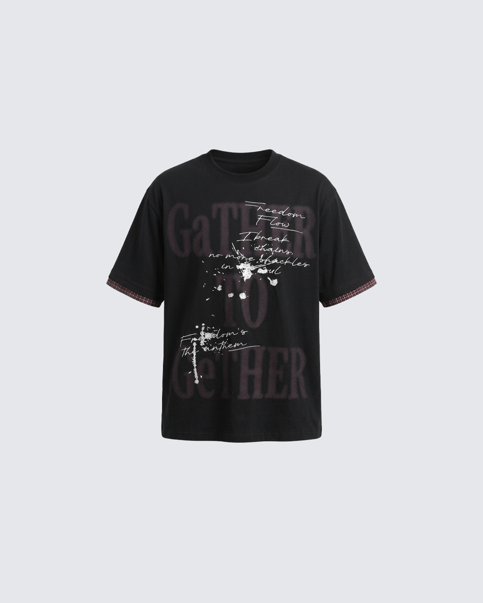 Vintage Washed Letter Print T-Shirt
