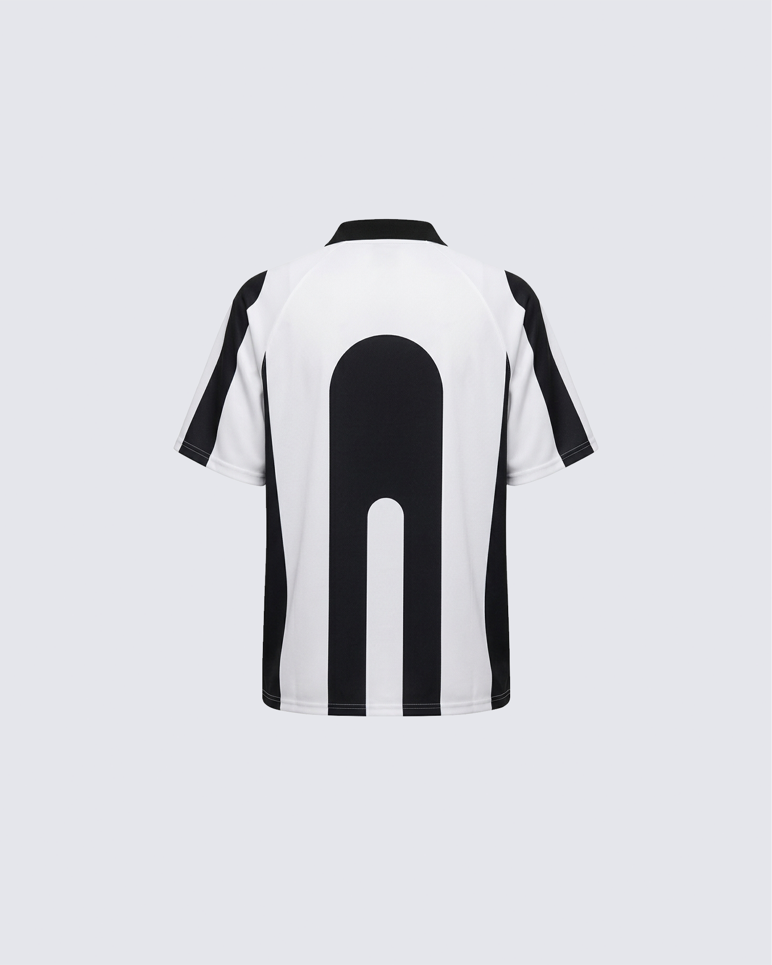 Graphic Striped Polo Jersey T-Shirt