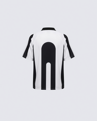 Graphic Striped Polo Jersey T-Shirt