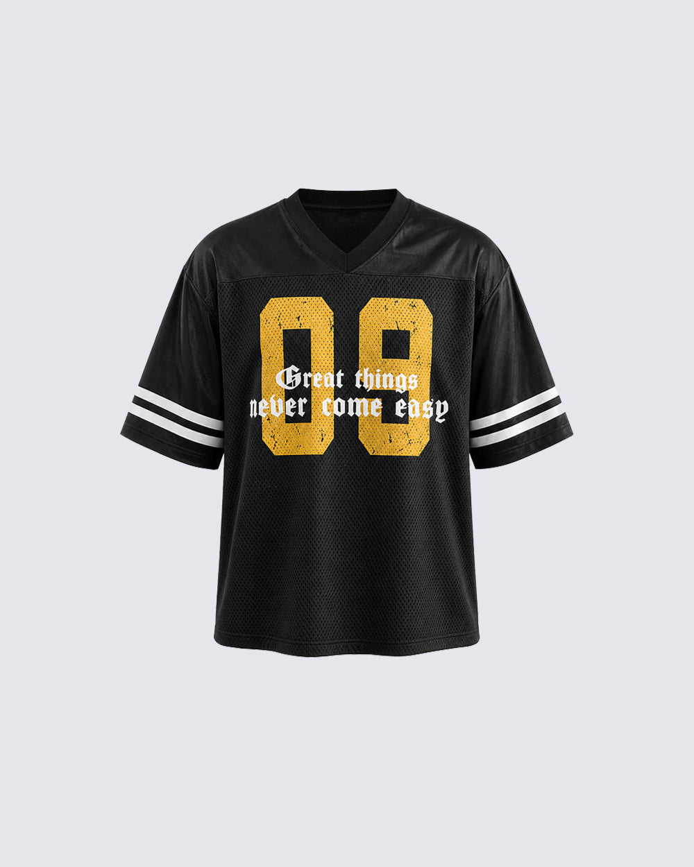 Vintage Casual  Number Print Mesh Tee
