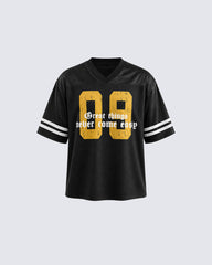 Vintage Casual  Number Print Mesh Tee