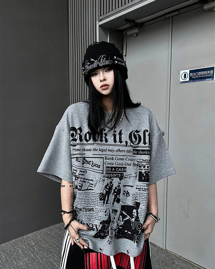 Vintage Studded Graphic T-Shirt New