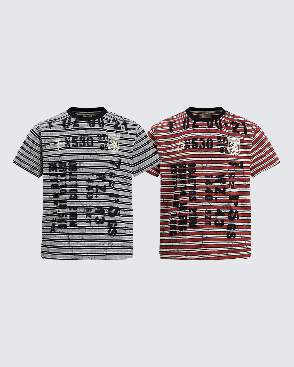 Graffiti Stripe Print T-Shirt