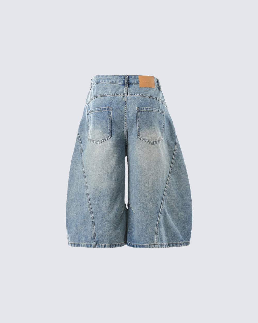 Vintage Washed Seven-Length Denim Pants