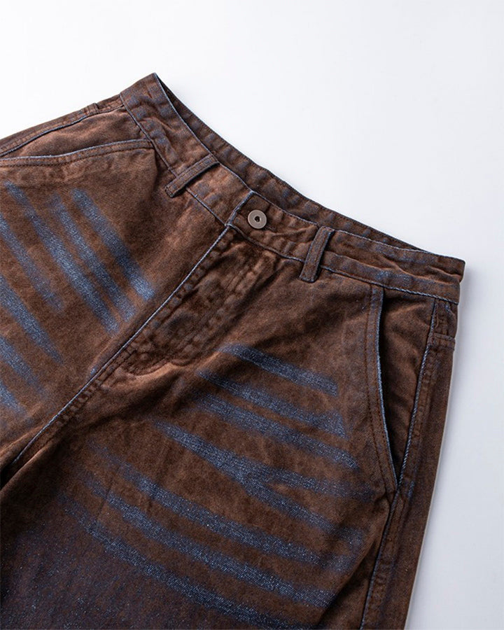 Brown Washed New Vintage Shorts