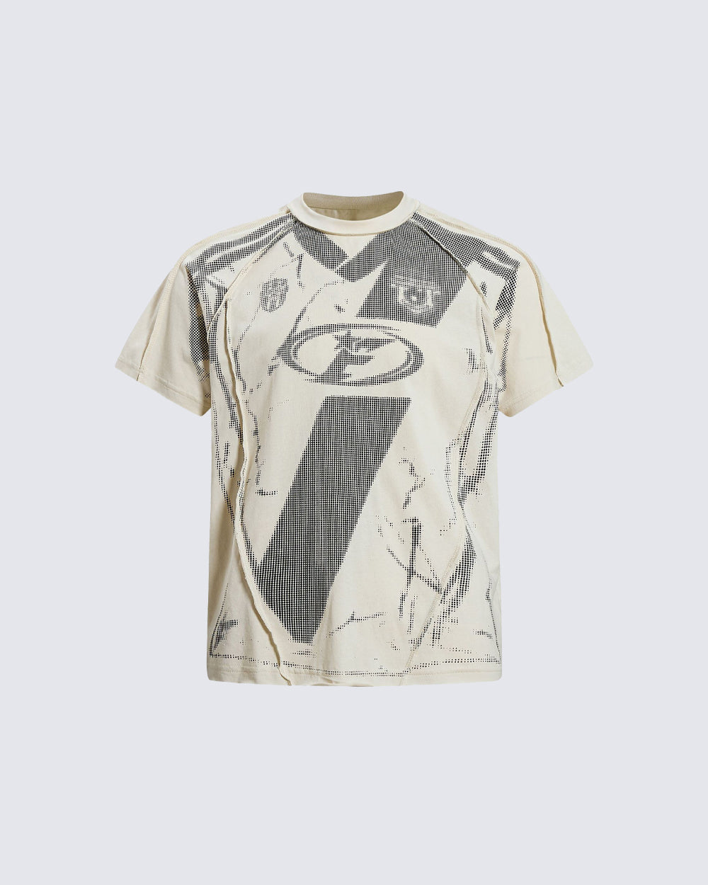 American Black Mesh Number Print Tee