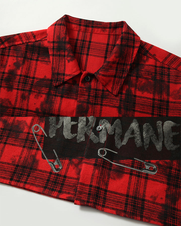 New American Red Plaid Print Shirt