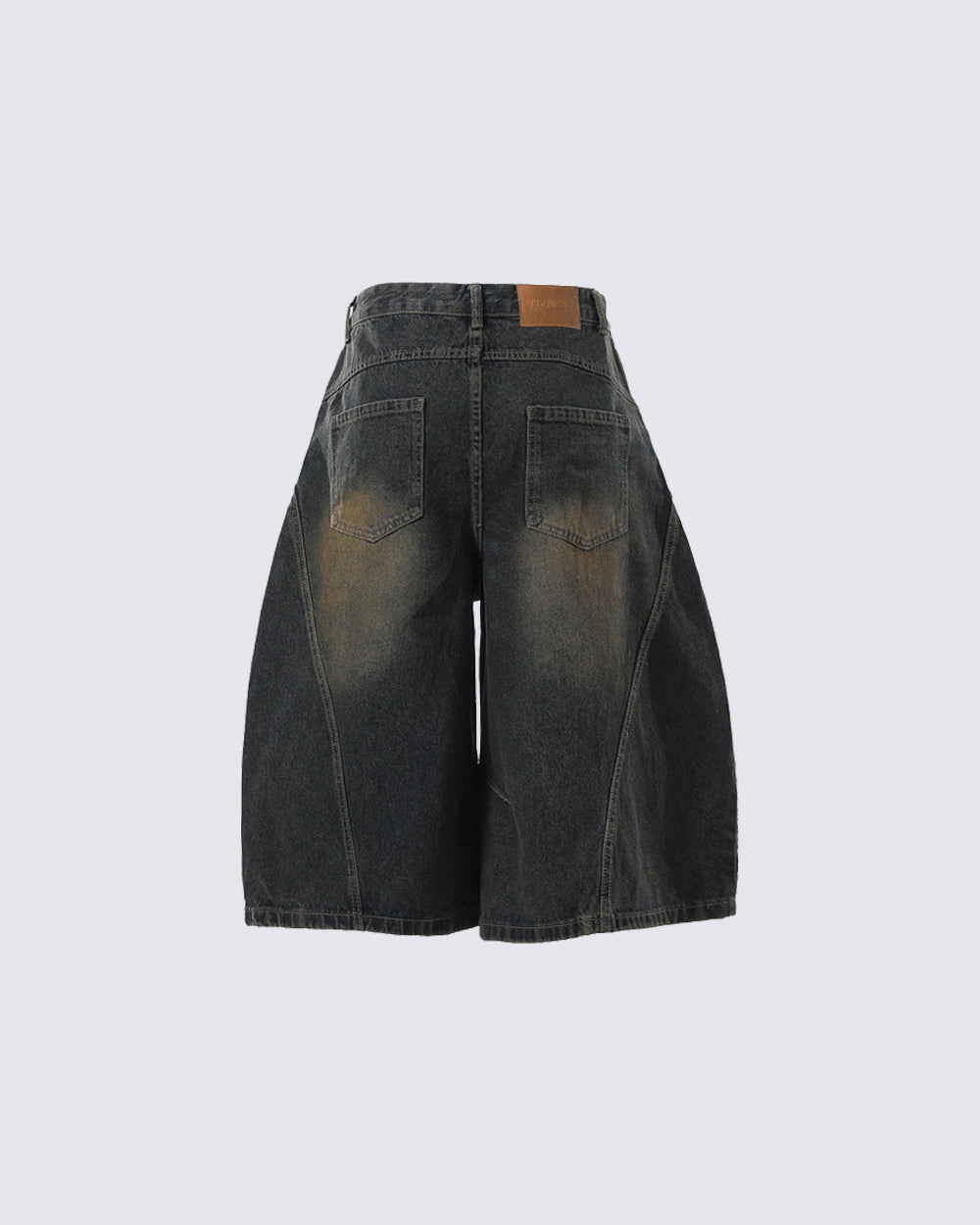 Vintage Washed Seven-Length Denim Pants