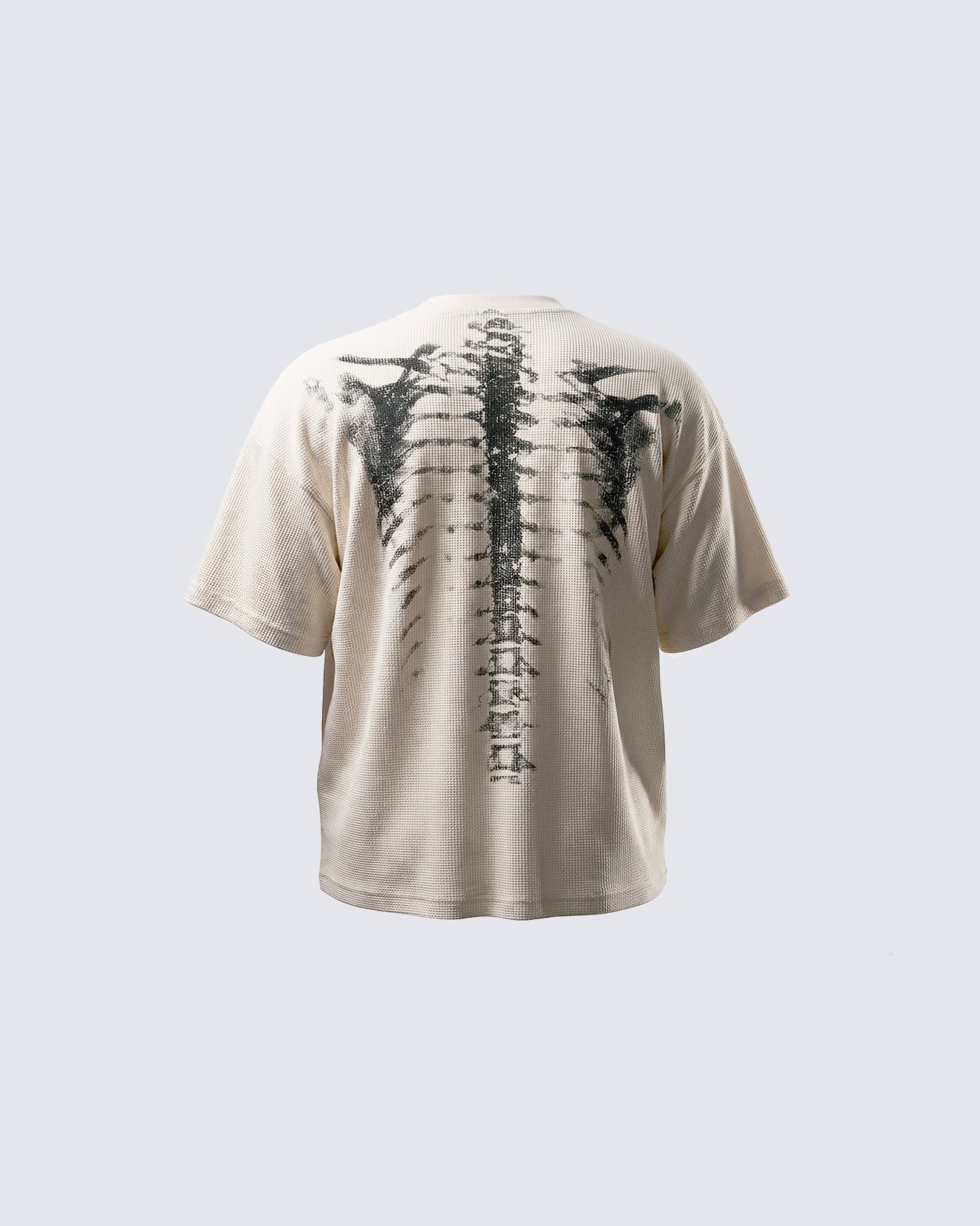 KIIKIO Skull Print Waffle T-Shirt