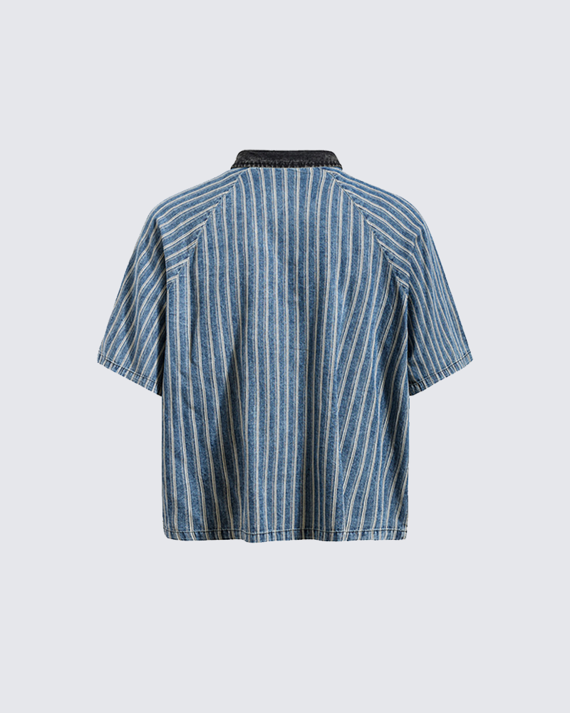 Vintage Striped Polo Shirt