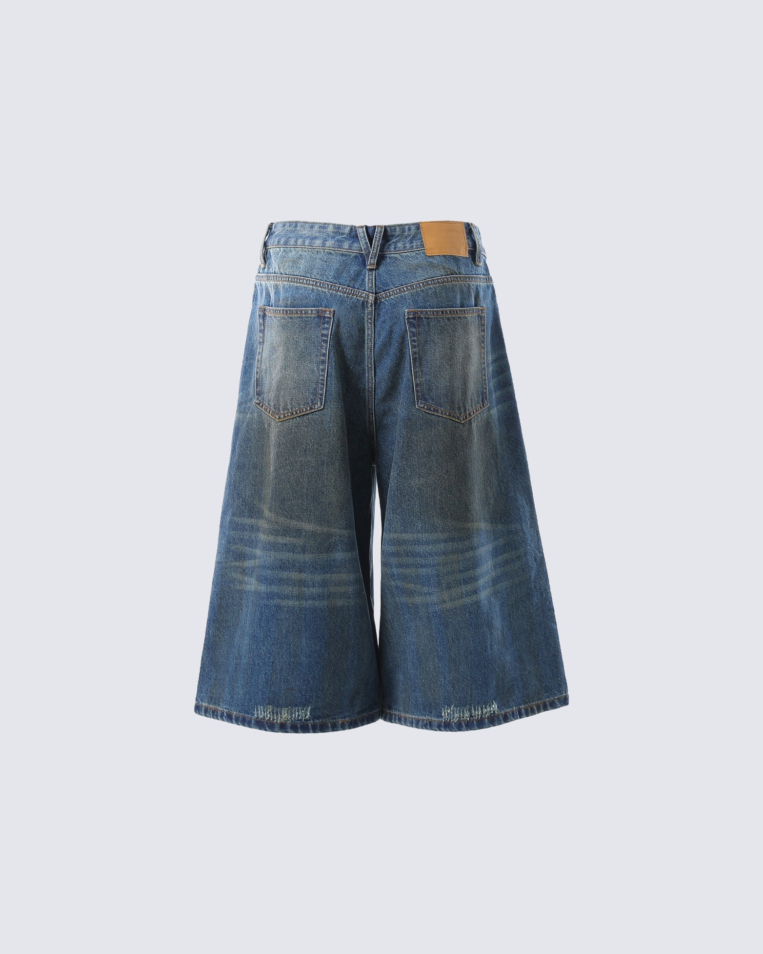 Vintage Washed Pleated Cat’s Whisker Denim Pants