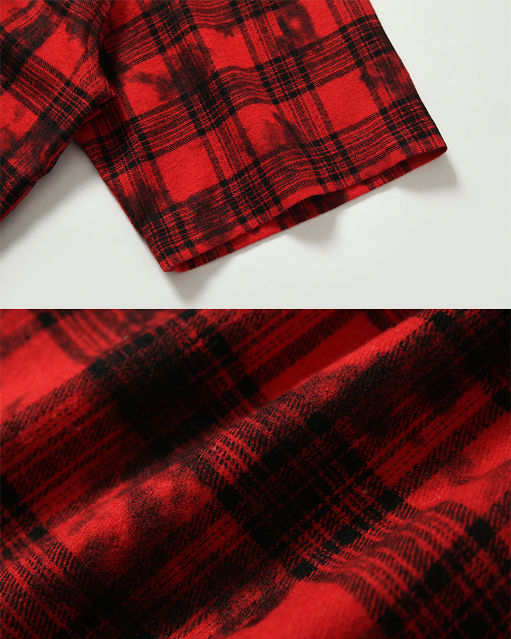 New American Red Plaid Print Shirt