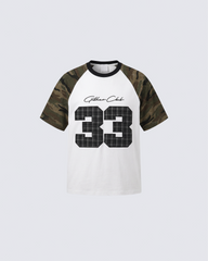 Vintage Camo Raglan T-Shirt New