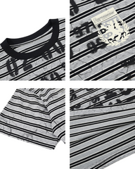 Graffiti Stripe Print T-Shirt