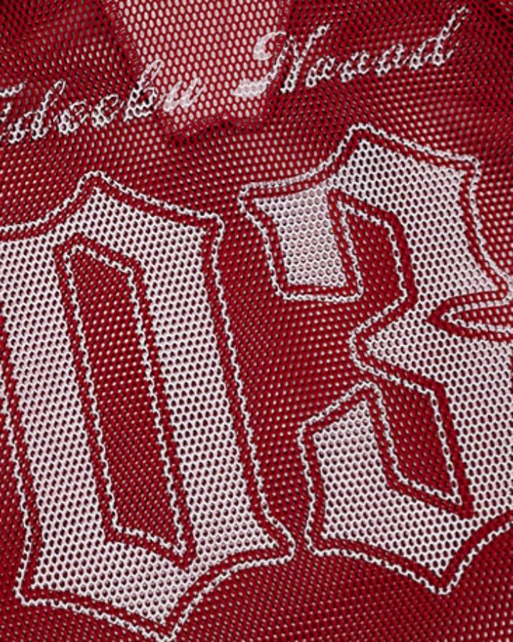 Vintage Mesh Number Graphic Polo Jersey Tee