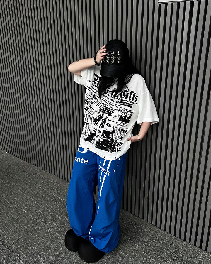 Vintage Studded Graphic T-Shirt New