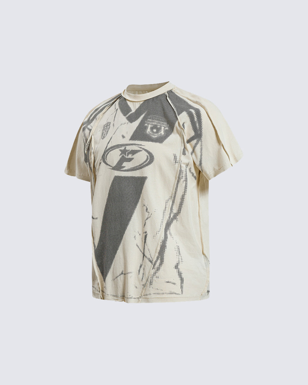 American Black Mesh Number Print Tee
