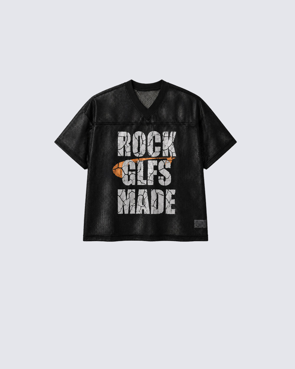 Retro Mesh Graphic Letter Sport Tee