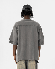 Oversized Vintage-Wash T-shirt - Gray