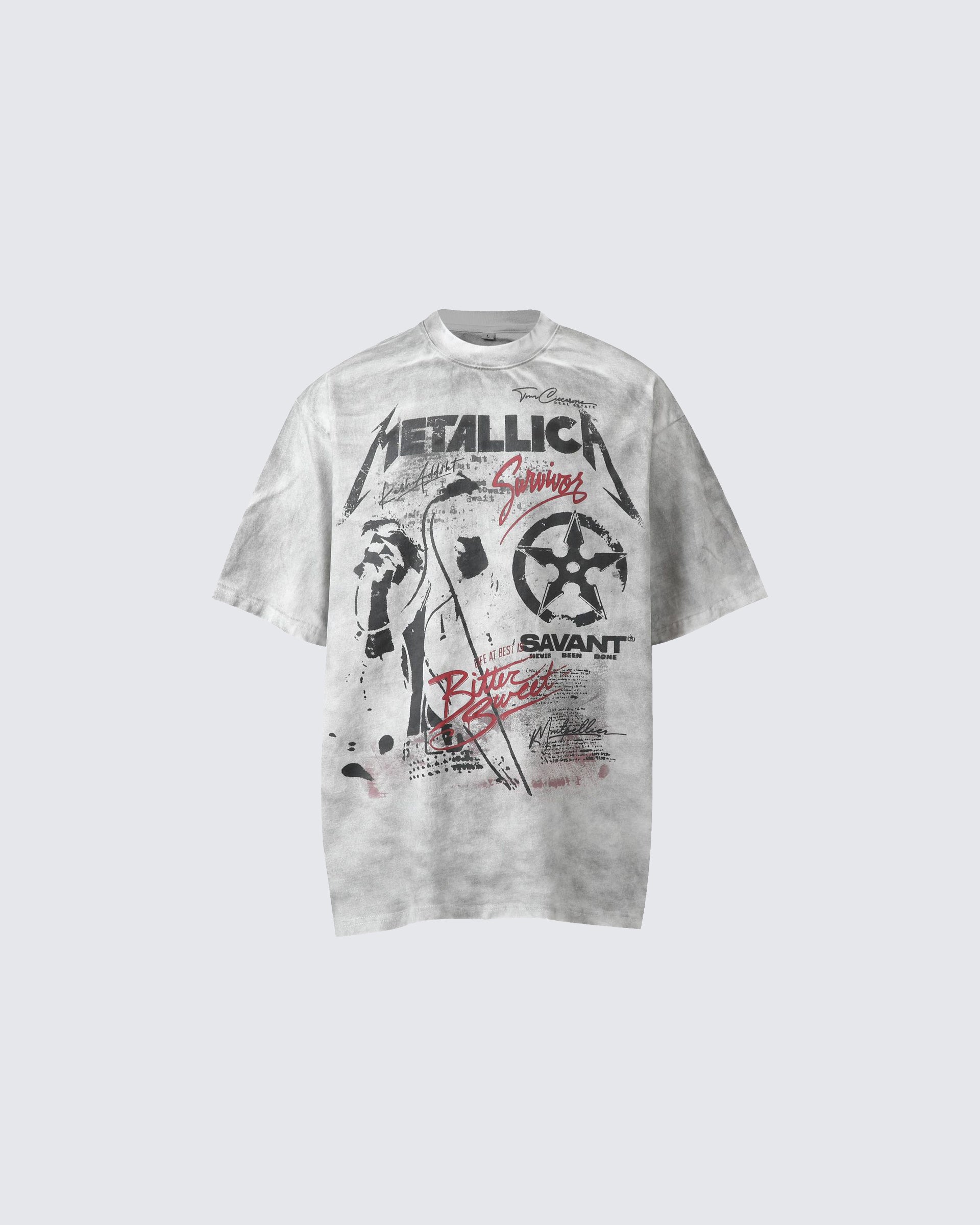 Loose American-style Printed Short-sleeved T-shirt