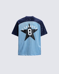 Retro Striped Star Number Jersey T-Shirt