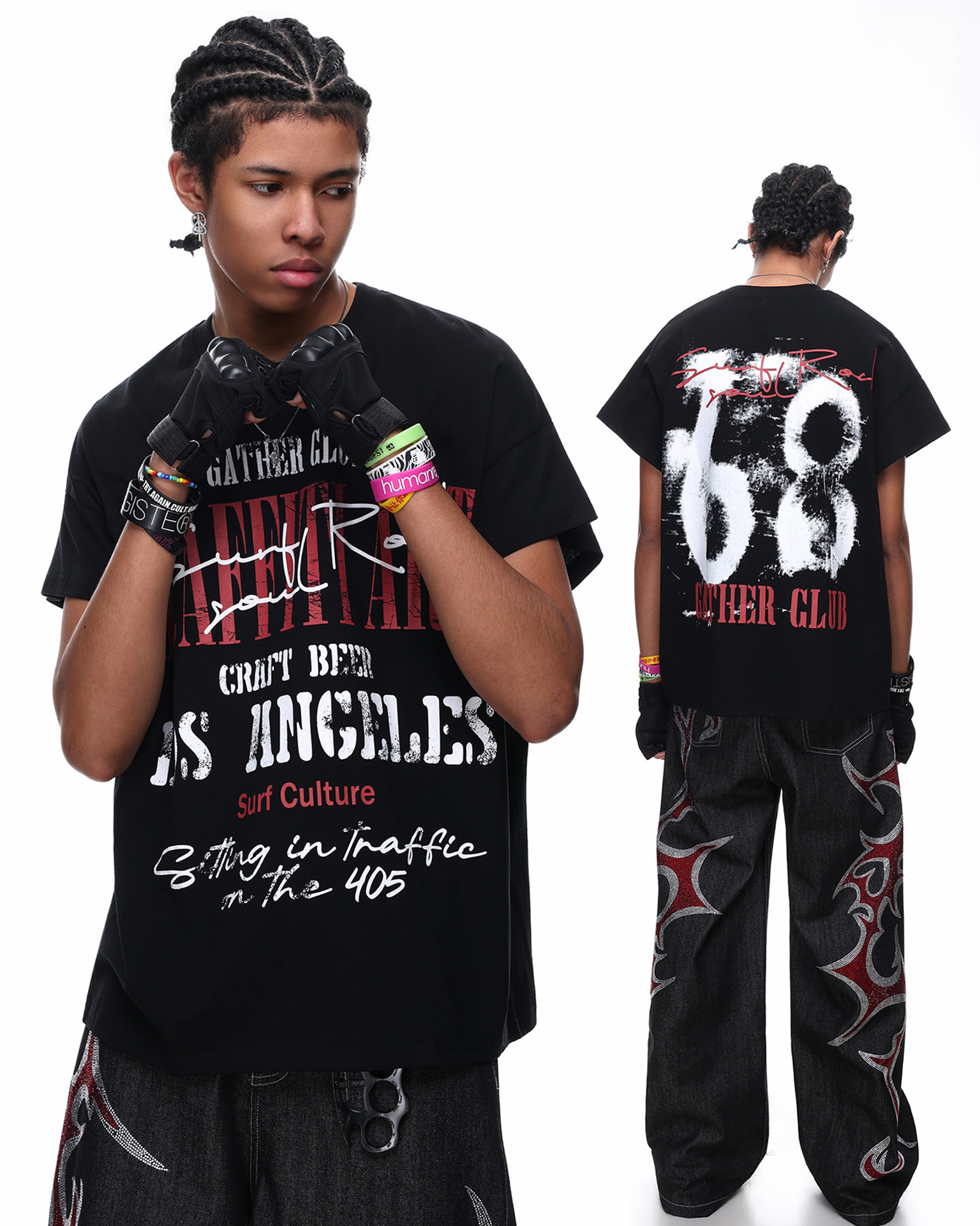 Graphic Letter Raglan Jersey T-Shirt