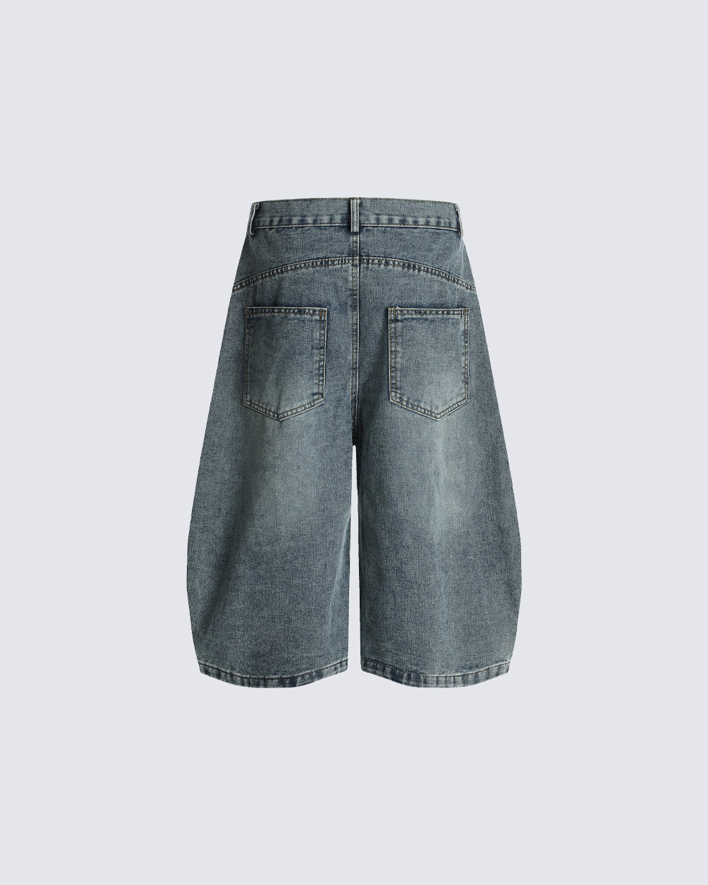 Side Stripe Panel Seven-Length Denim Pants