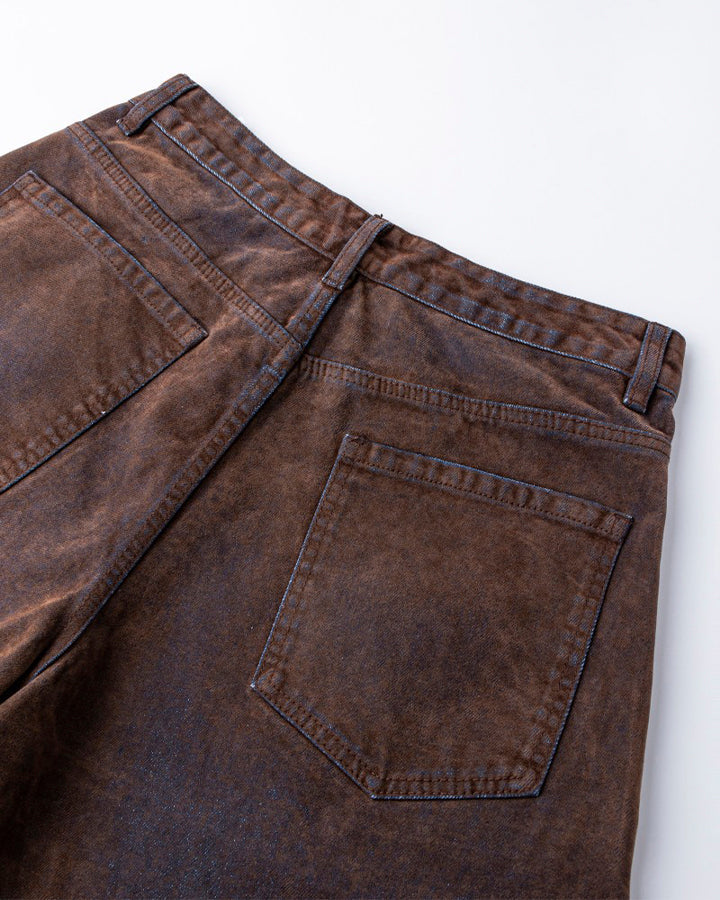Brown Washed New Vintage Shorts