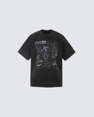 Vintage Graphic Print Music Theme Short Sleeve