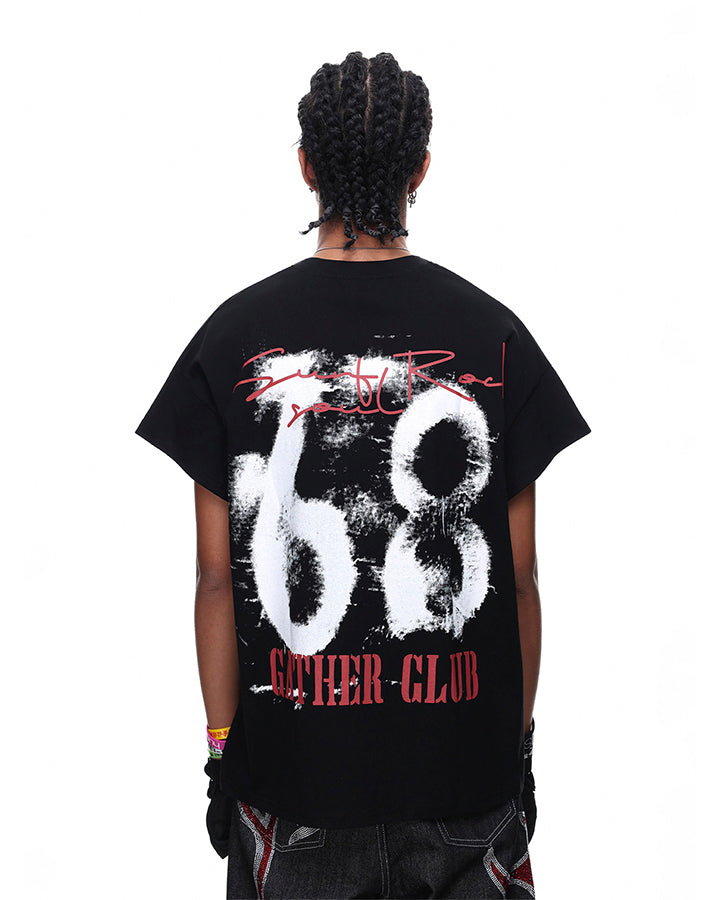 Graphic Letter Print Street Casual T Shirt