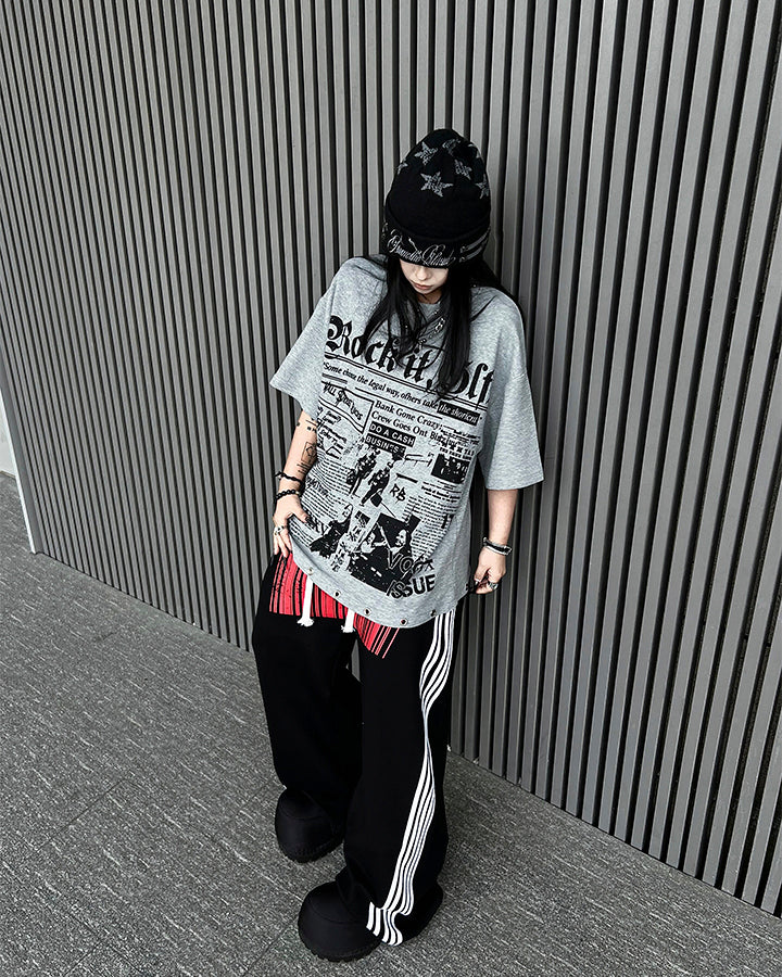 Vintage Studded Graphic T-Shirt New
