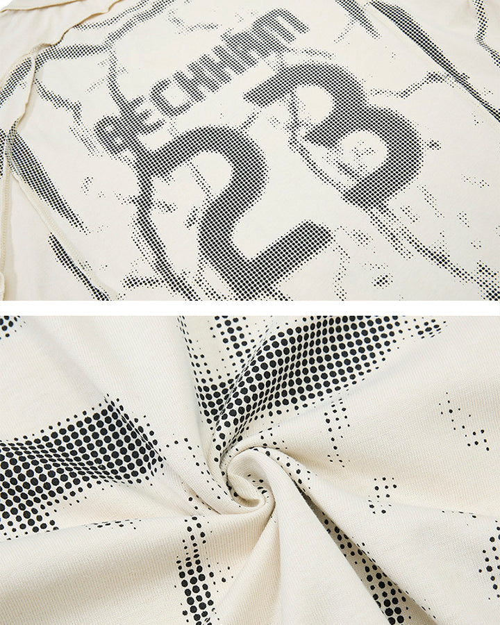 American Black Mesh Number Print Tee