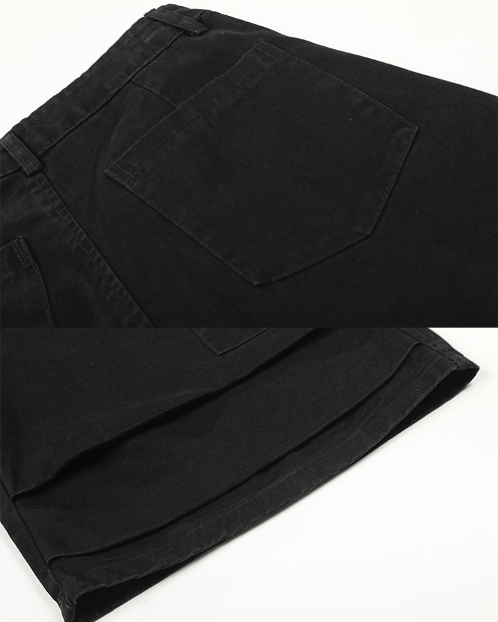 Script Embroidered Utility Cargo Bermuda Shorts