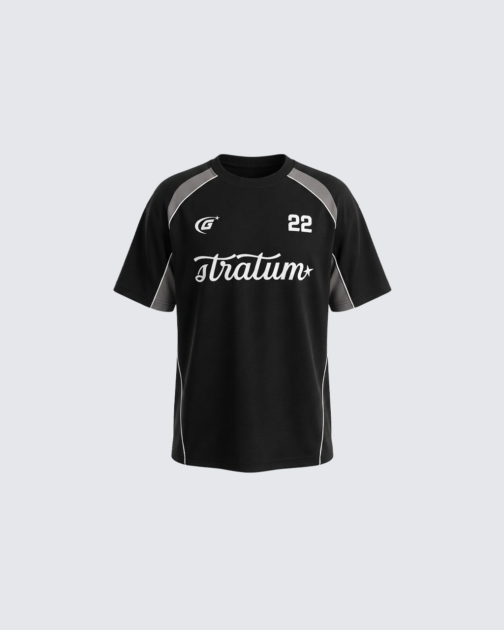 Contrast Panel Number Jersey T-Shirt