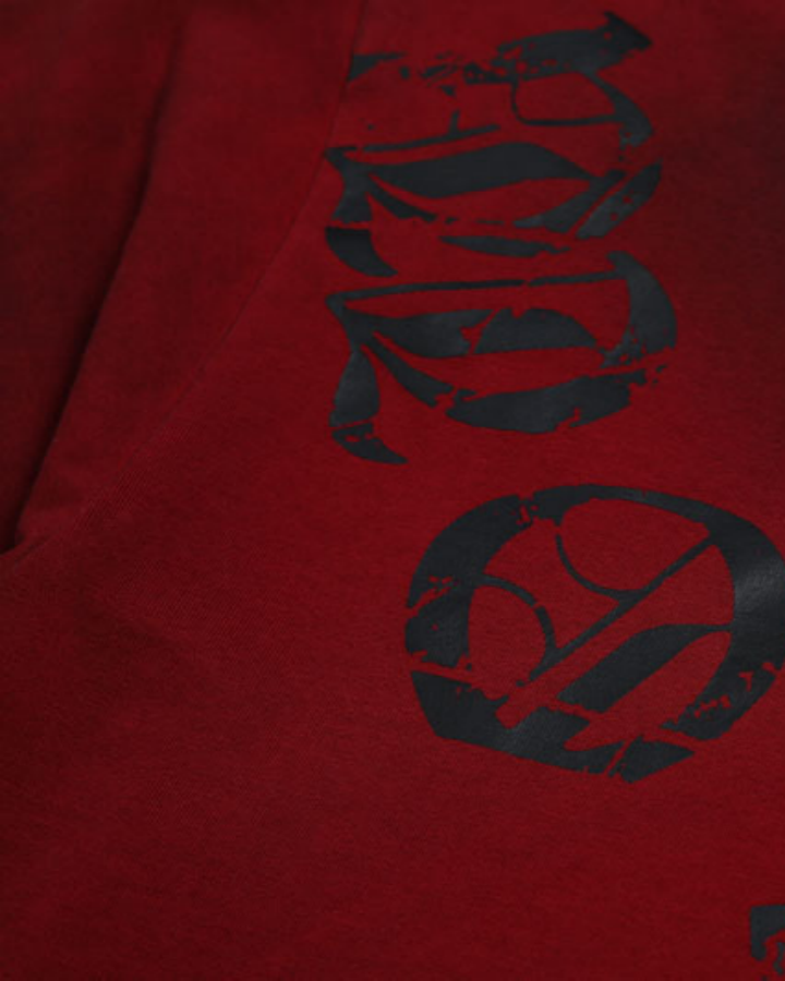 Vintage Washed Cross Graphic Burgundy Shirt