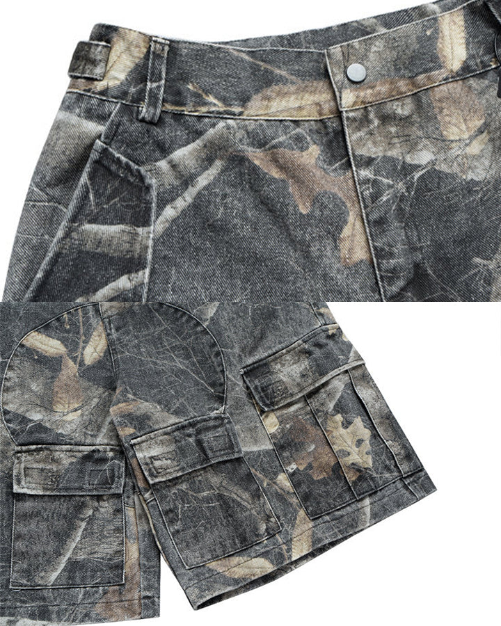 New Camo Utility Wide-Leg Shorts