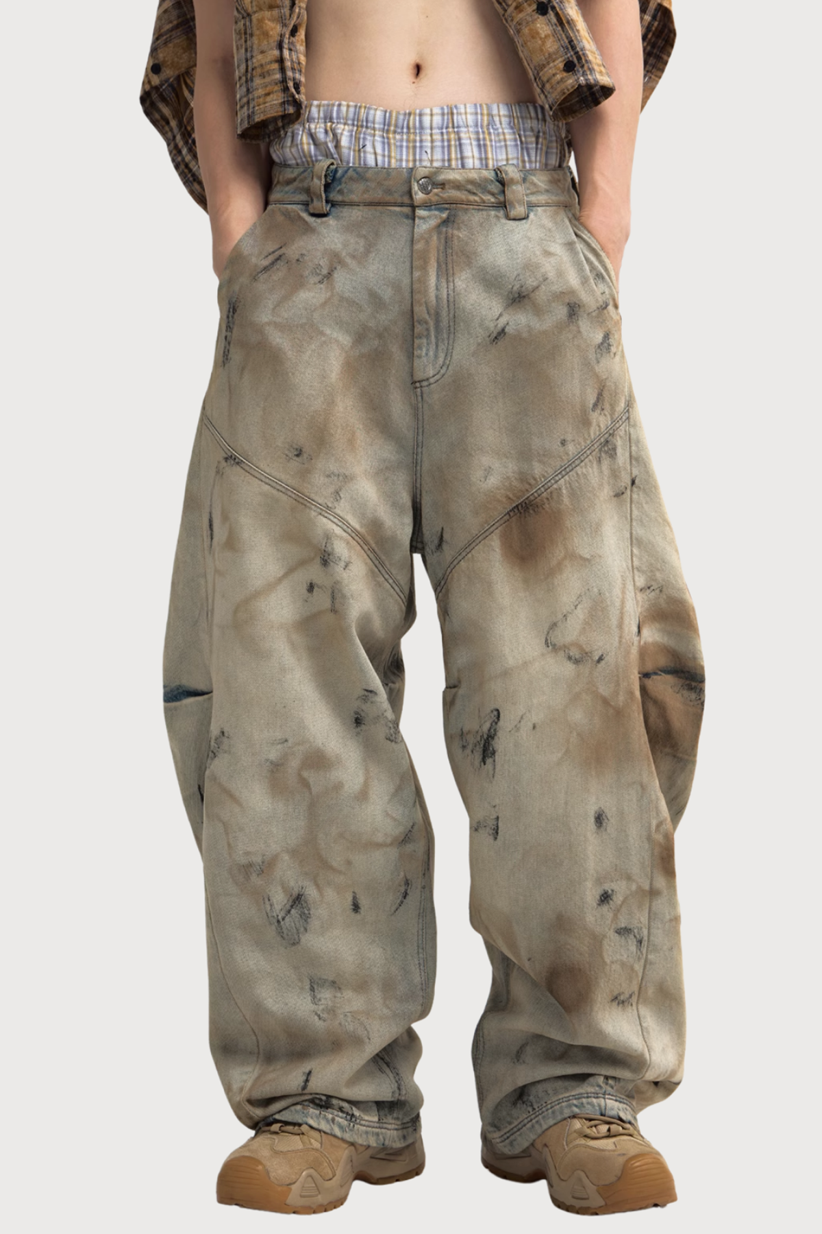 Acid Proof Wide Leg Jeans