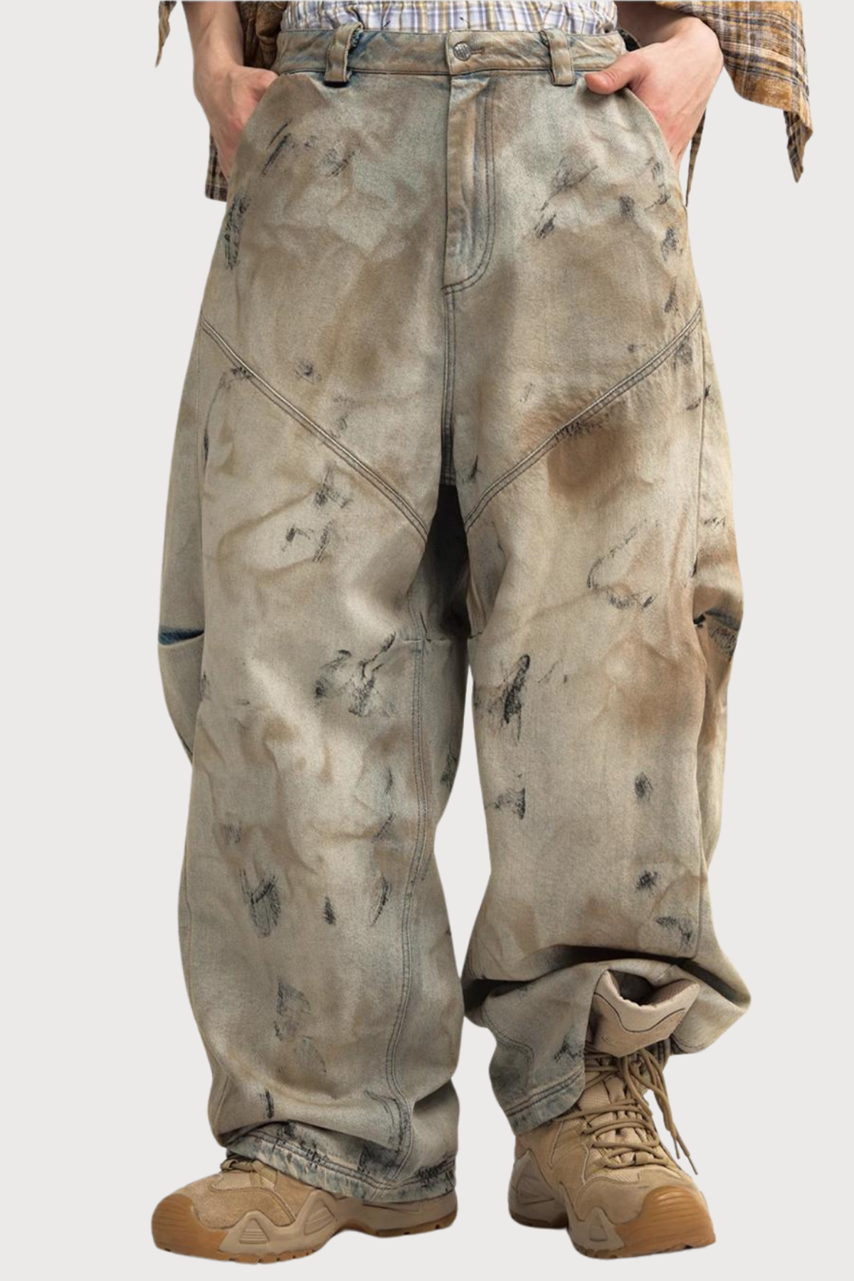 Acid Proof Wide Leg Jeans