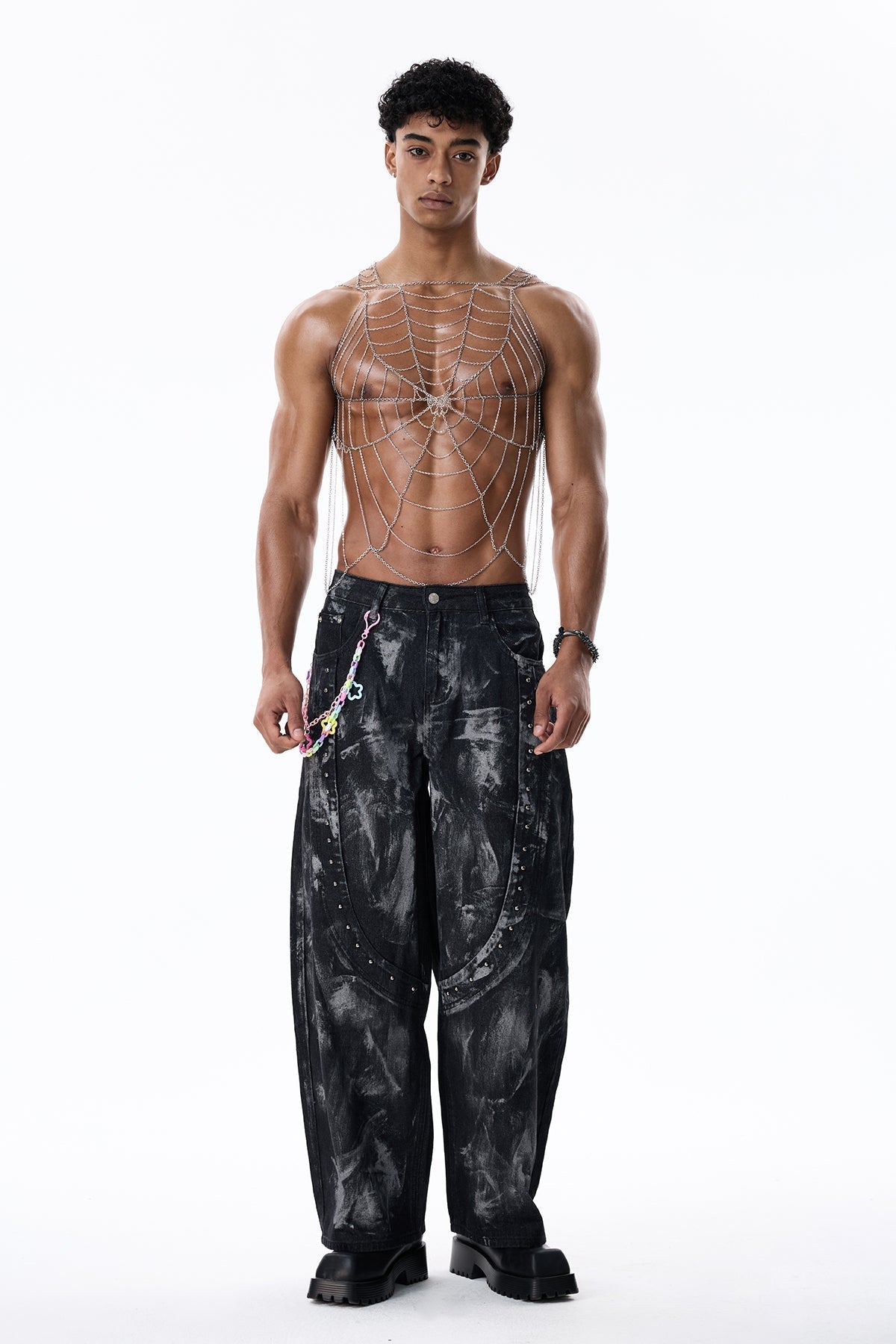 Blaze Light Straight Bleach Dye Jeans