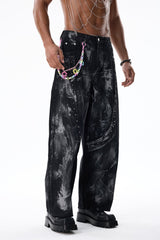Blaze Light Straight Bleach Dye Jeans