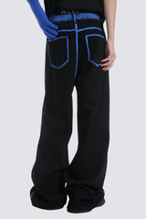 Blue Steel Straight Graffiti Jeans