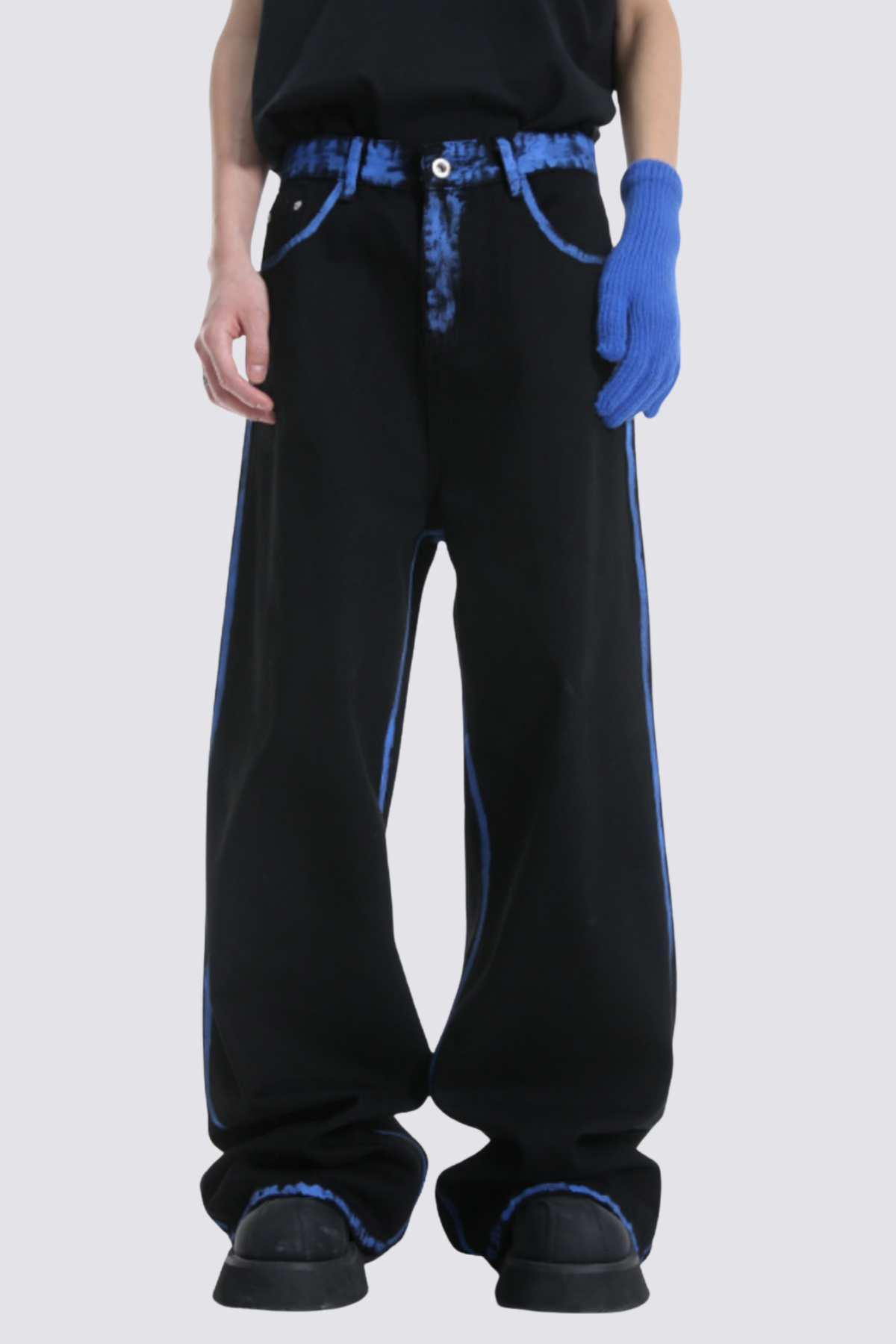 Blue Steel Straight Graffiti Jeans