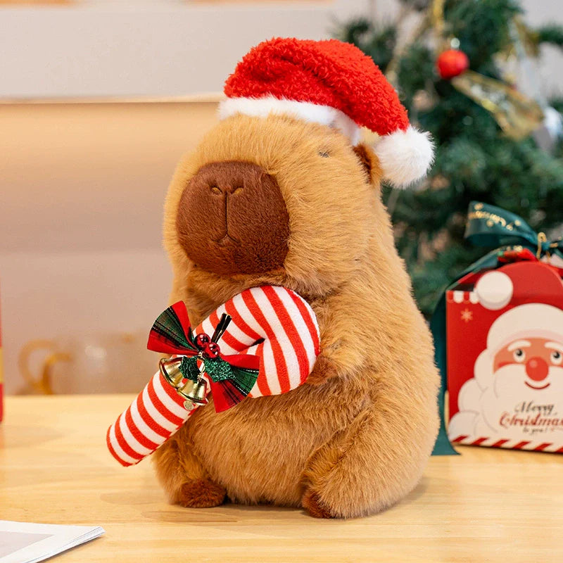 Capybara Christmas Snuggle Buddy – Cozy Holiday 25cm Plush 🍊🎄