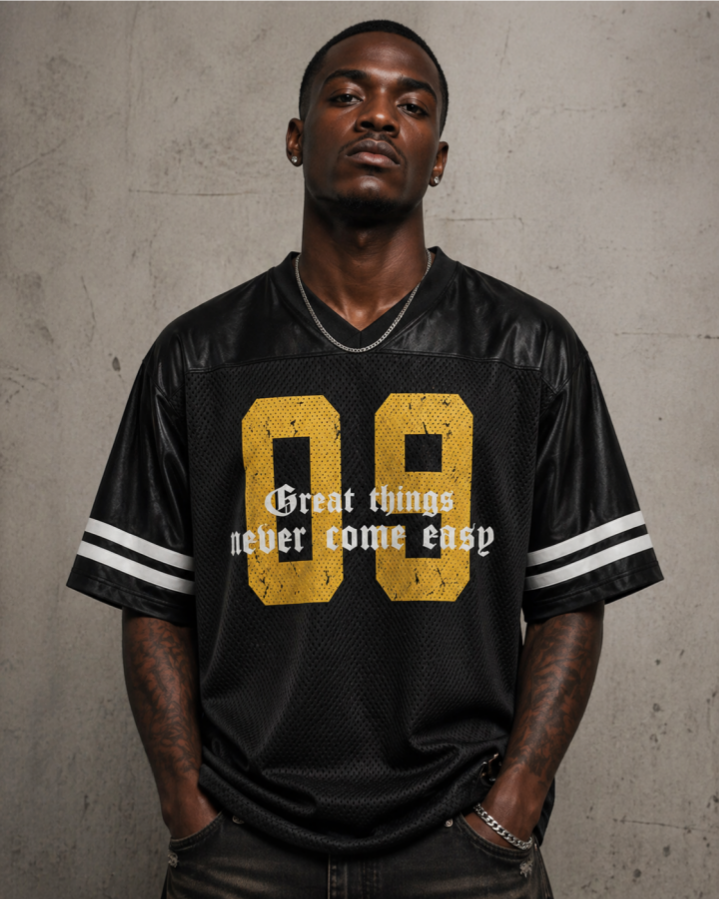 Vintage Casual  Number Print Mesh Tee