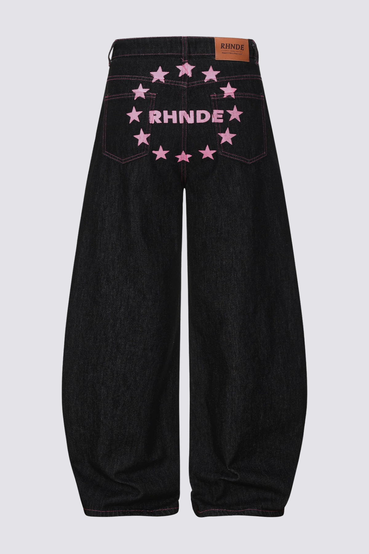 Drift Abrasion Barrel Double Waistband Jeans
