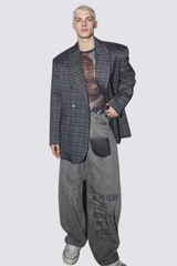 Dust Velocity Print Wide Leg Jeans