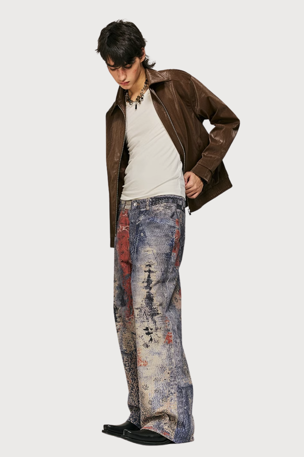 Fade Control Print Straight Jeans