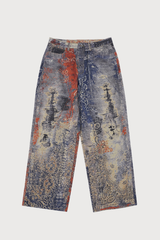Fade Control Print Straight Jeans