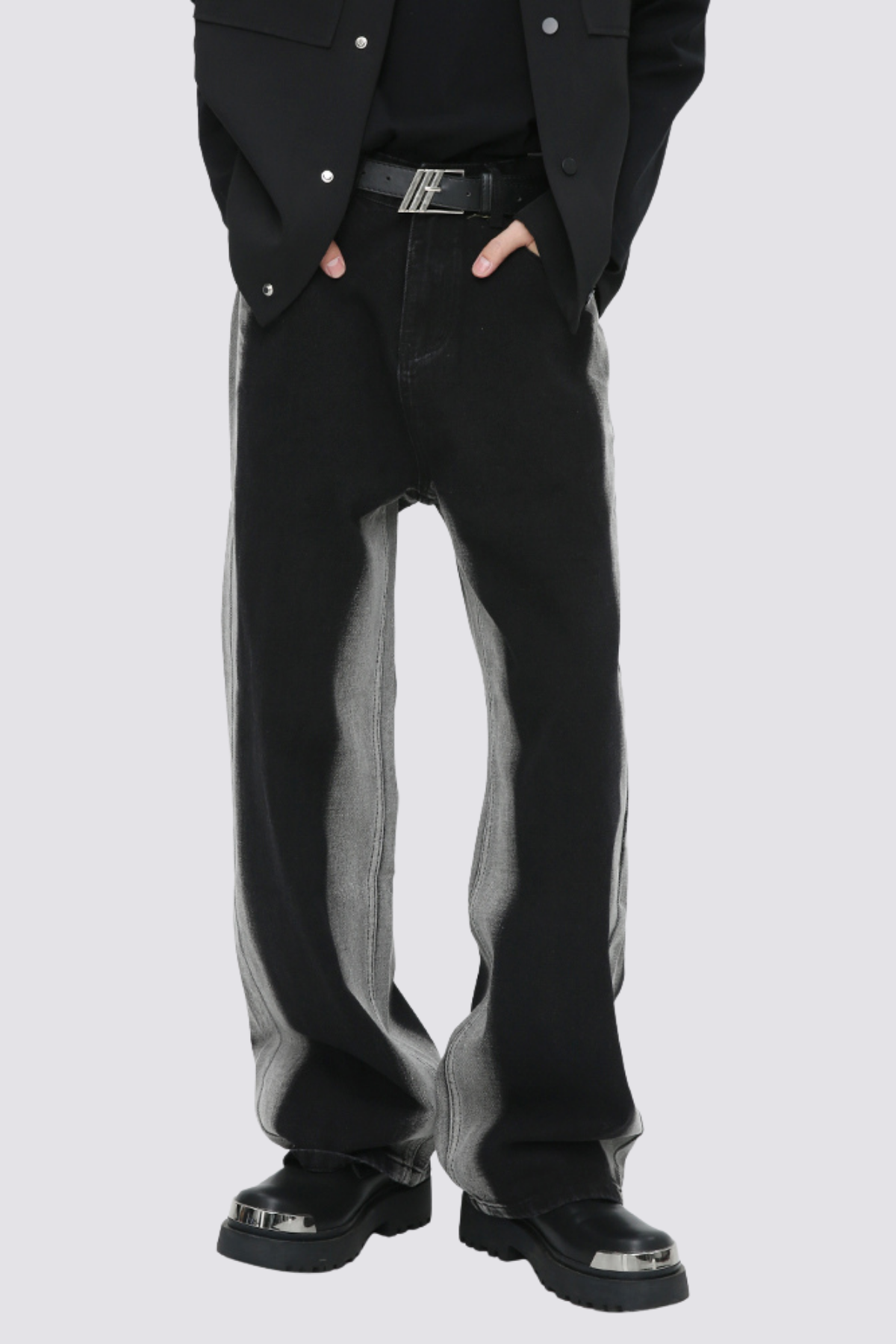 Grid Soul Straight Jeans